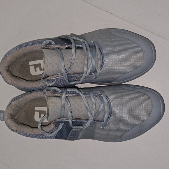 FootJoy Flex Spikeless Athletic Lace Up Golfing Baby Blue Sneakers Womens Size 7 - Picture 6 of 16